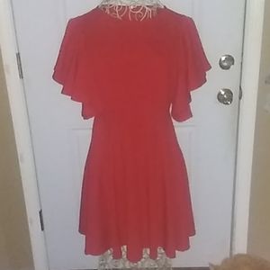 Flowy red dress